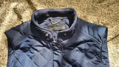 Chaqueta acolchado azul mujer Zara - miniatura 3