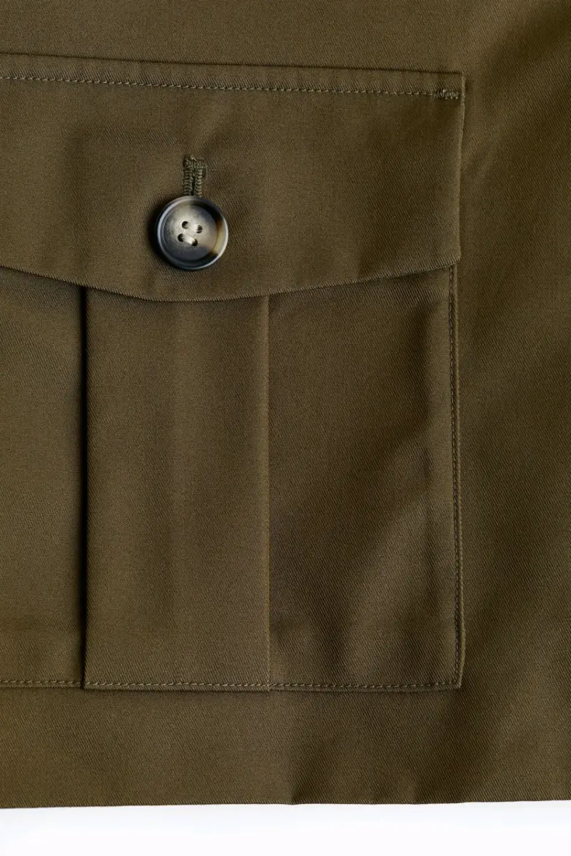 Chaqueta verde militar H&M con bolsillos - 2