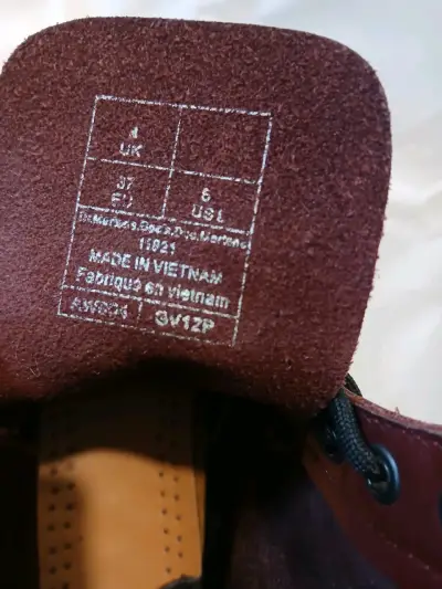 Botas Dr Martens de cuero color burdeos - miniatura 4