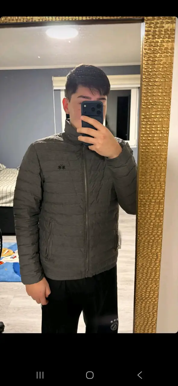 Chaqueta acolchada gris para hombre - 2