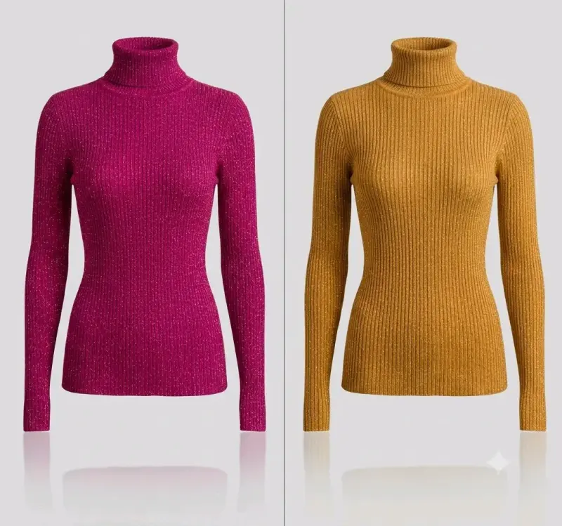 Suéter de cuello alto para mujer - 1