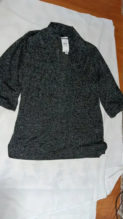 Cardigan gris oscuro para mujer - miniatura 1