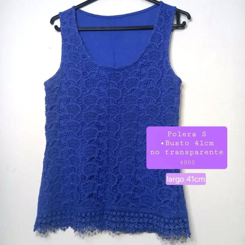 Polera azul talla S