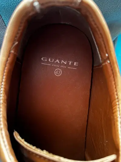 Zapatos de cuero marrón Guante talla 43 - miniatura 1