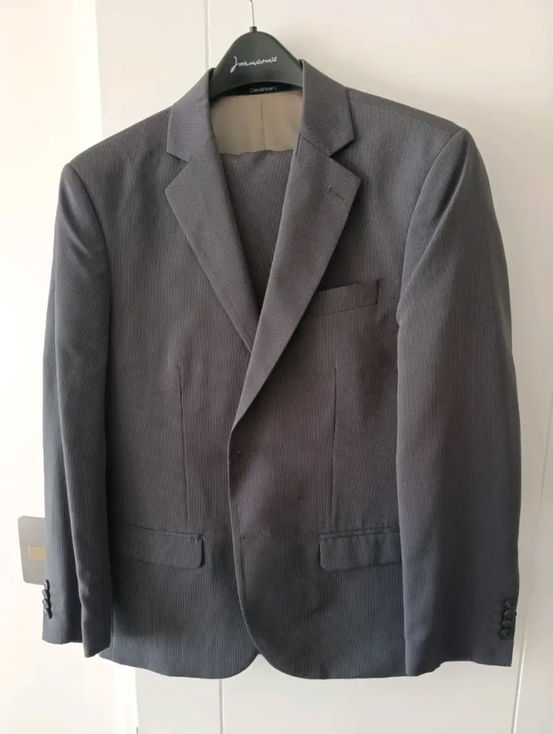 Traje formal gris para hombre talla S - 2