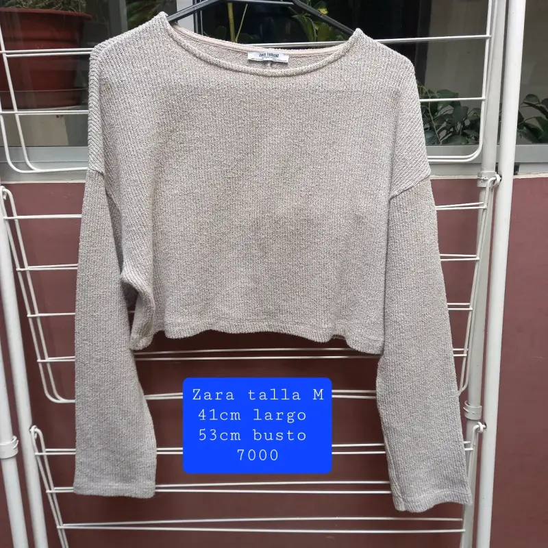 Suéter Zara Talla M Beige - 1