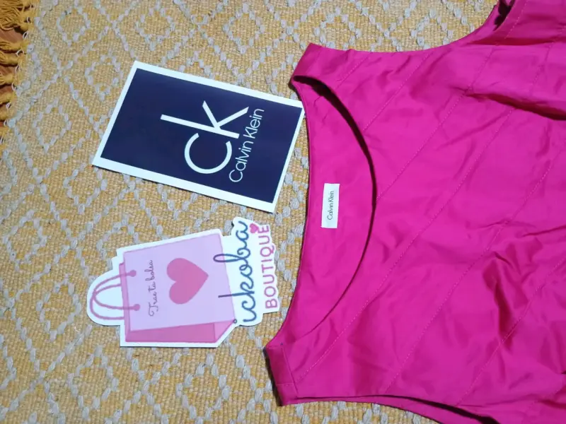 Vestido fucsia sin mangas Calvin Klein - 1