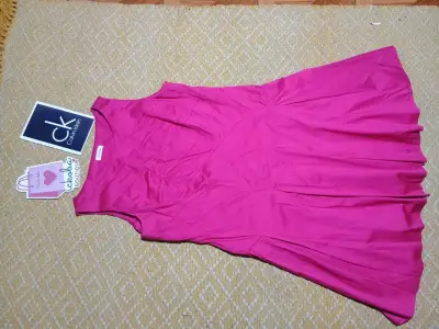 Vestido fucsia sin mangas Calvin Klein - miniatura 2