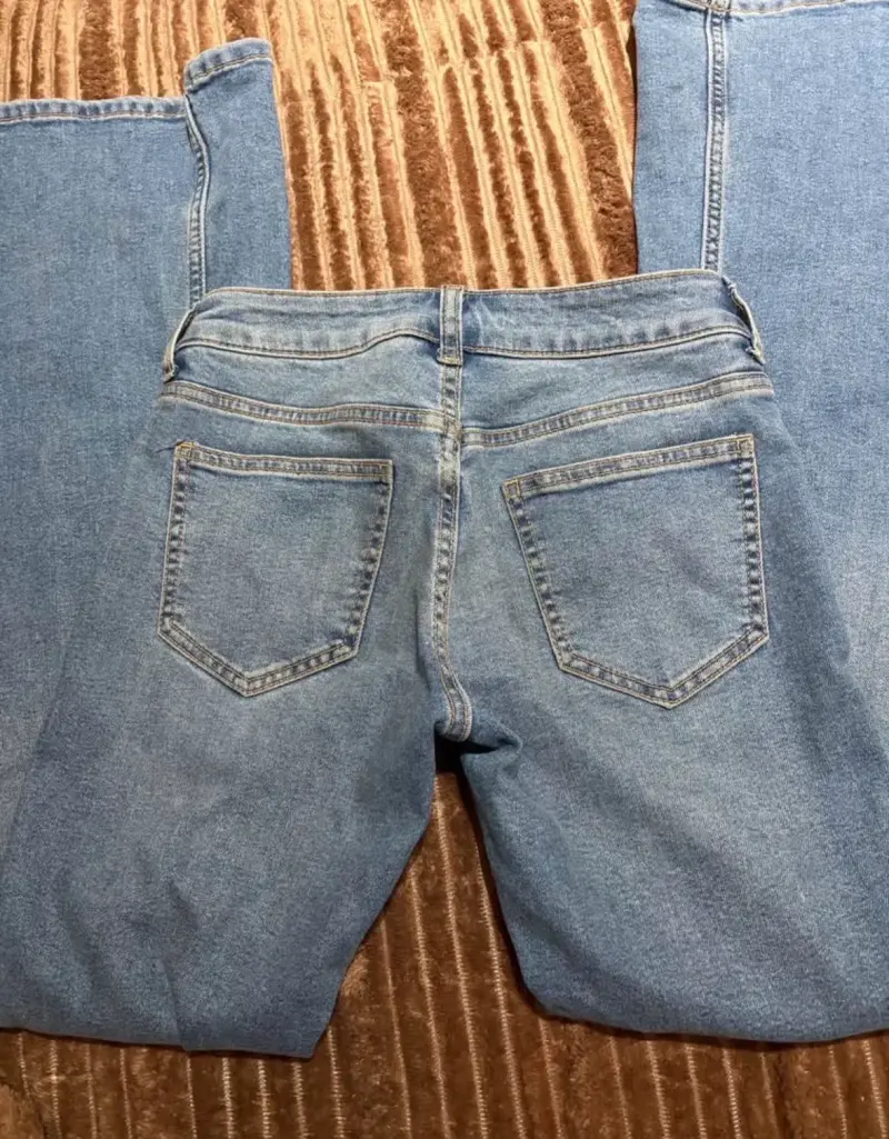 Jeans de mezclilla azul flare para mujer 34 talla - 2
