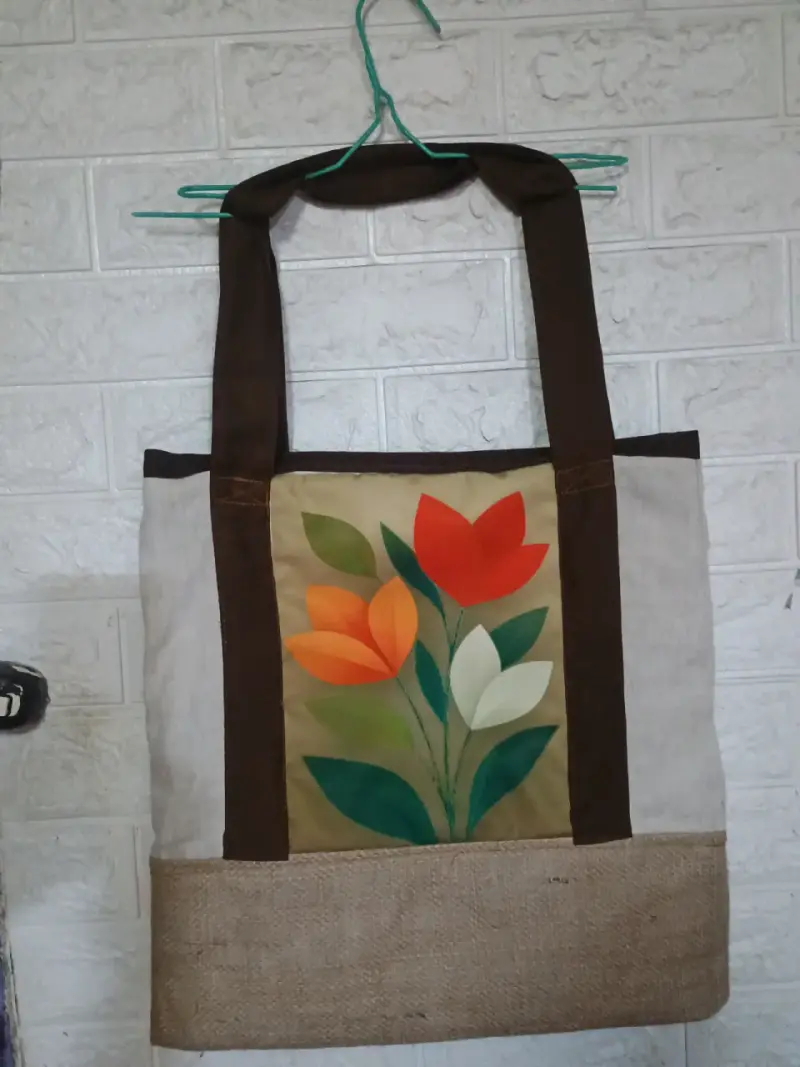 Bolso tote con diseño de limones y flores - 2
