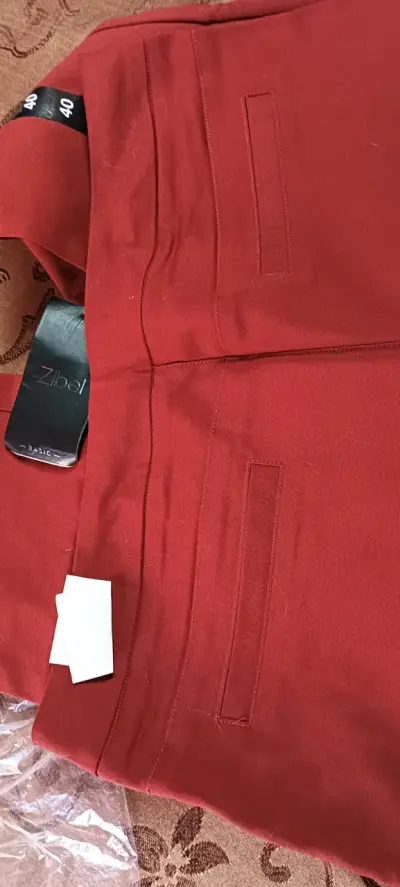 Pantalones Zibel azul y rojo para mujer - miniatura 5