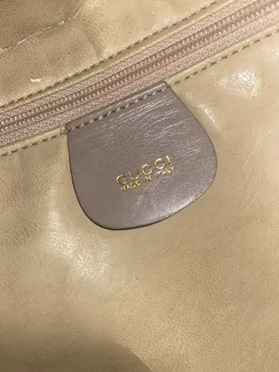 Bolso de cuero beige Gucci vintage elegante - miniatura 3