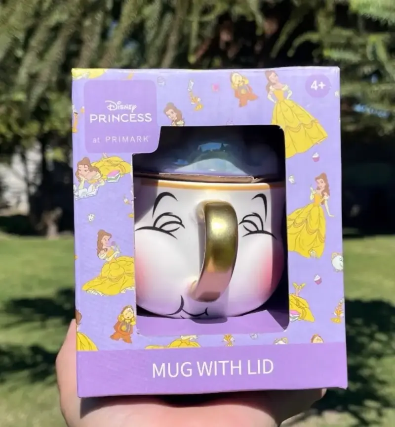Taza Disney Princess con tapa y diseño de Chip - 1