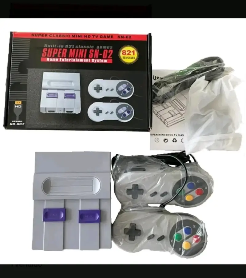 Consola Retro Super Mini SN-02 con 821 Juegos - 2