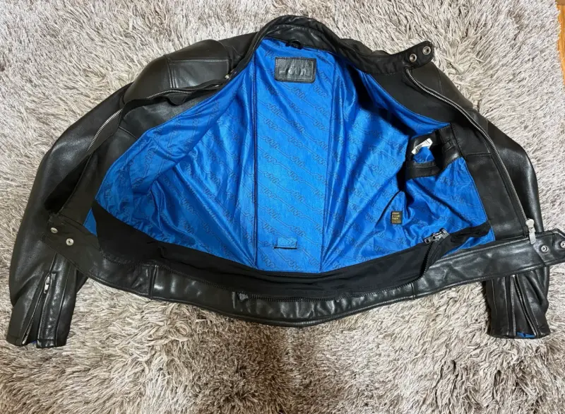 Chaqueta de cuero para motociclista talla M - 3