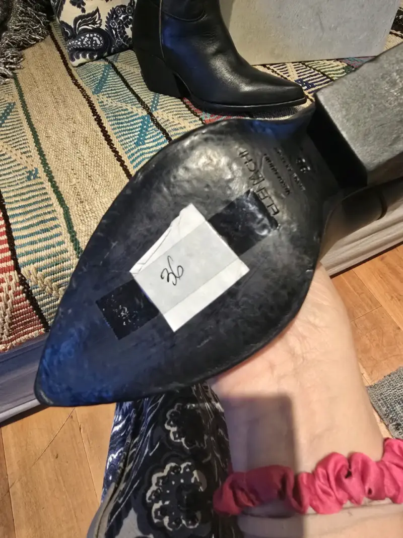 Botas vaqueras de cuero negro Elena Chi - 3