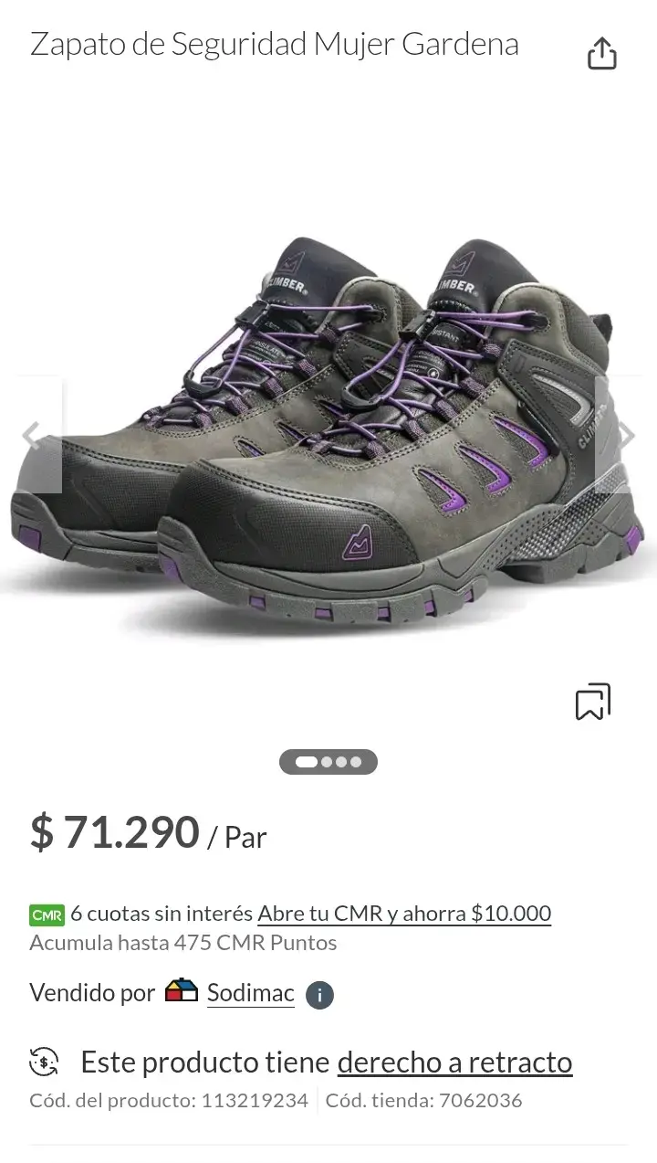 Zapatos de seguridad mujer Climber Gardena n°39