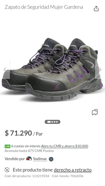 Zapatos de seguridad mujer Climber Gardena n°39 - miniatura 1