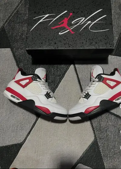 Zapatillas jordan retro 4 red cement talla 42 - miniatura 1