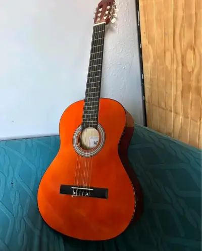 Guitarra clásica acústica Mercury naranja - miniatura 4