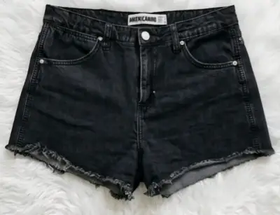 Shorts de mezclilla negro Americano - miniatura 1