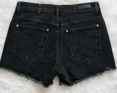 Shorts de mezclilla negro Americano - miniatura 2