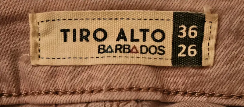 Jeans tiro alto desgastados color rosa - 3