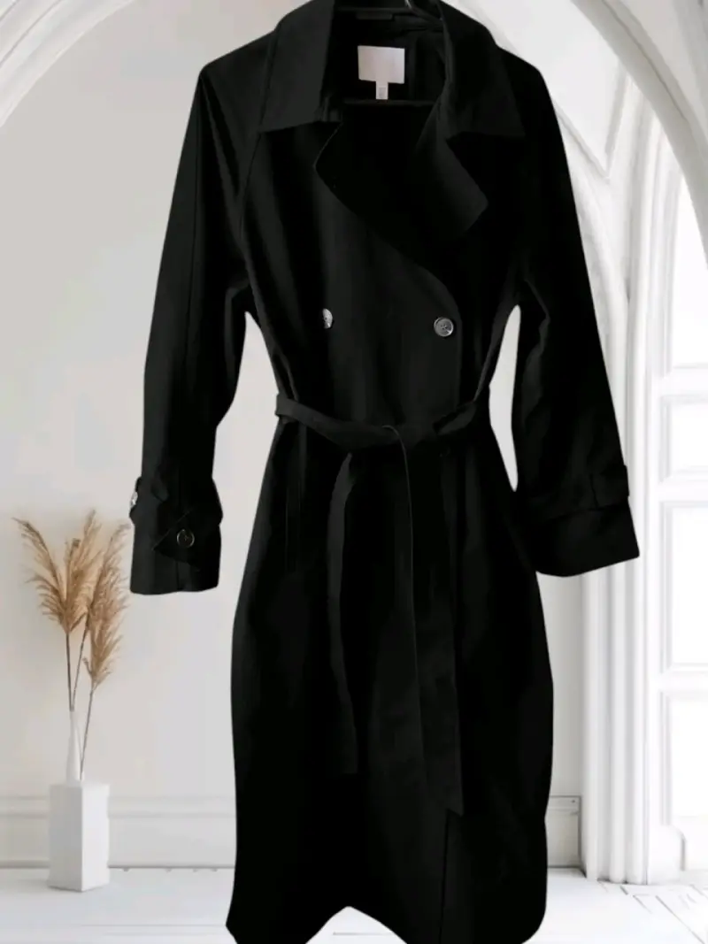 Abrigo trench negro h&M talla M