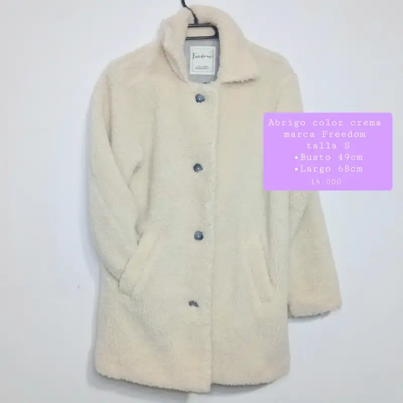 Abrigo color crema Freedom talla S - 1