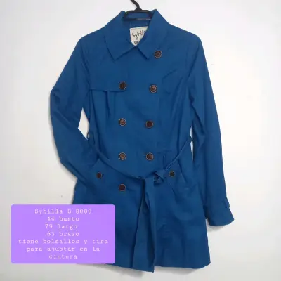 Abrigo azul Sybilla con cinturón ajustable - miniatura 1