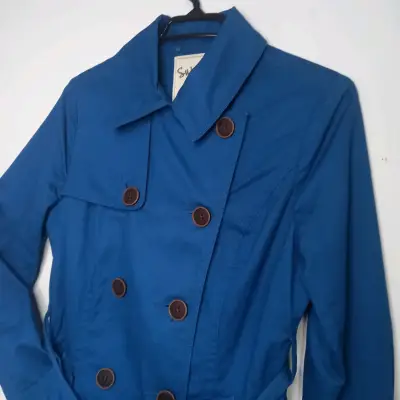 Abrigo azul Sybilla con cinturón ajustable - miniatura 2
