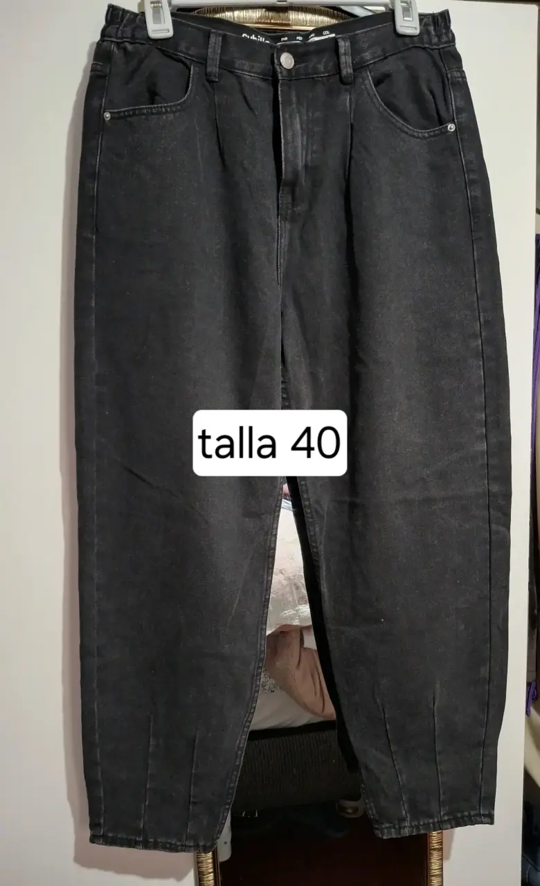 Jeans negros talla 40 para mujer