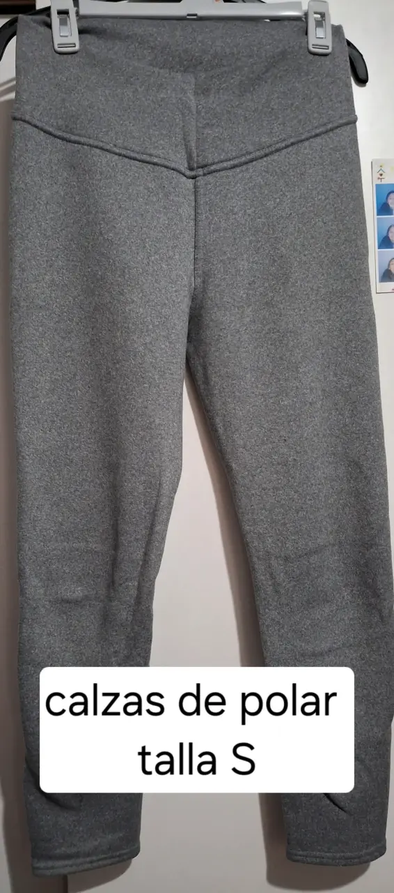 Calzas de polar gris y azul talla S - 1