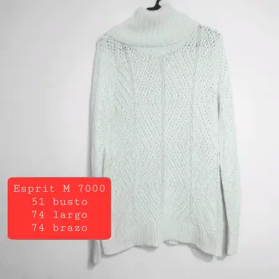 Suéter de punto blanco Esprit talla M - miniatura 1
