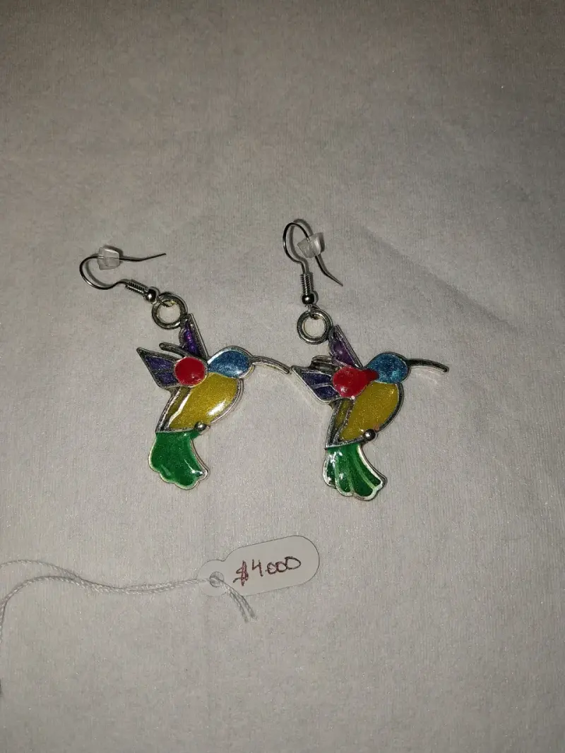 Set de aros artesanales coloridos - 1