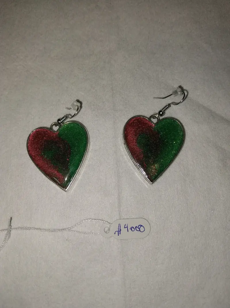 Set de aros artesanales coloridos - 2