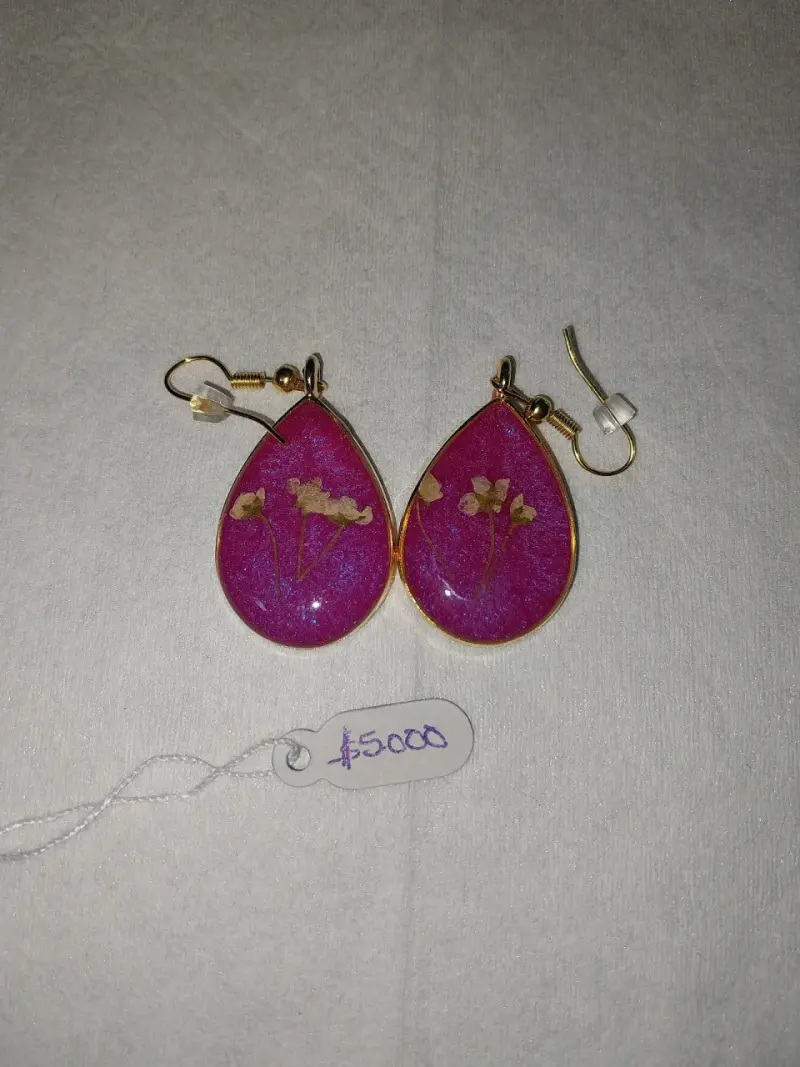 Set de aros artesanales coloridos - 5