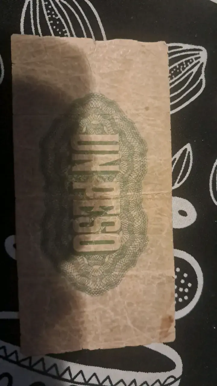 Billete antiguo de un peso chileno 1942 - 2