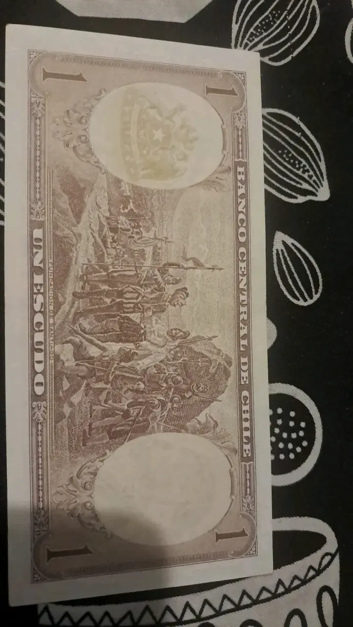 Billete antiguo de 1 escudo chileno - 2