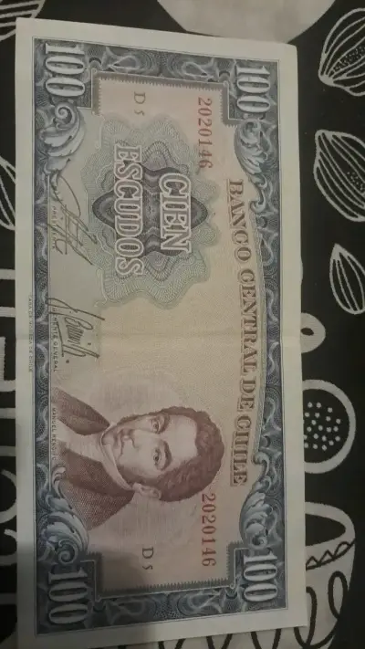 Billete antiguo de 100 escudos de Chile - miniatura 1
