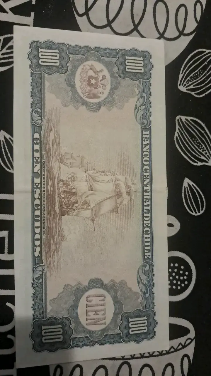 Billete antiguo de 100 escudos de Chile - 2