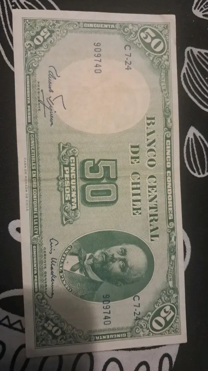 Billete antiguo de 50 pesos chilenos - 2
