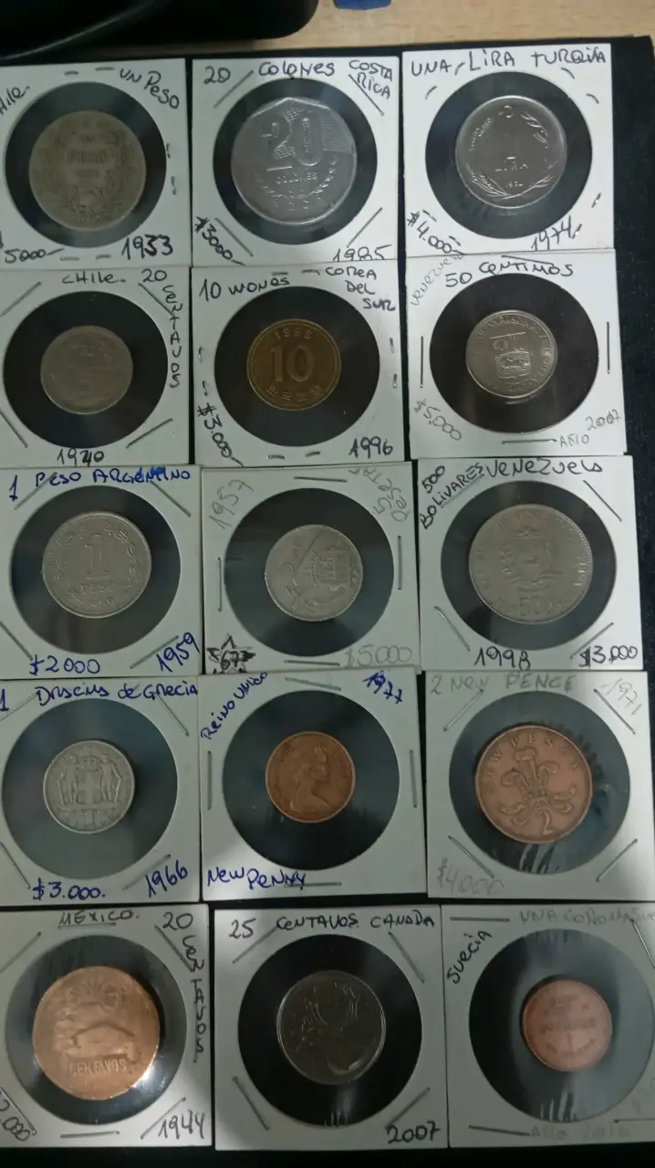 Colección de monedas antiguas internacionales - 1