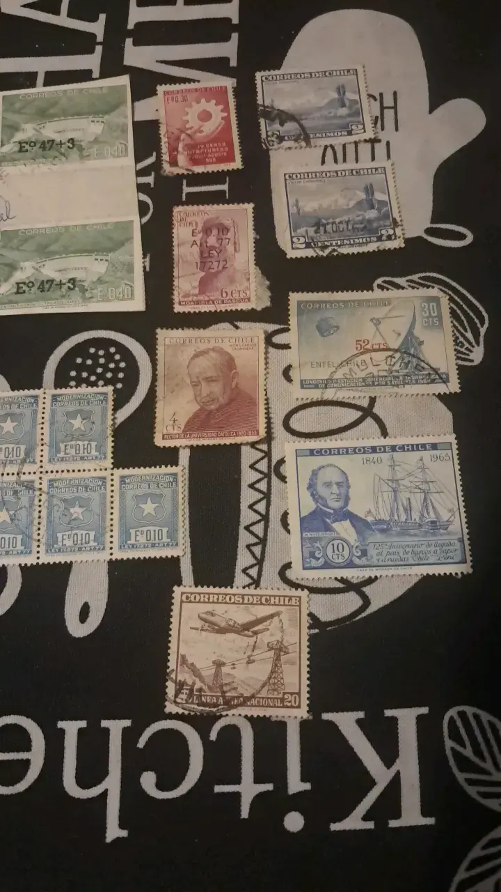 Colección de sellos postales antiguos de Chile