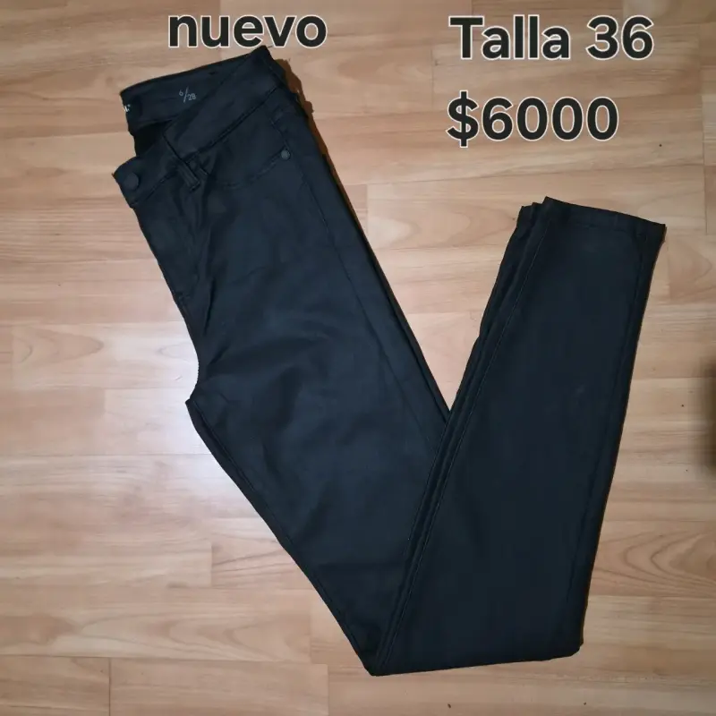 Pantalones de cuero sintético negros talla M nuevos - 3