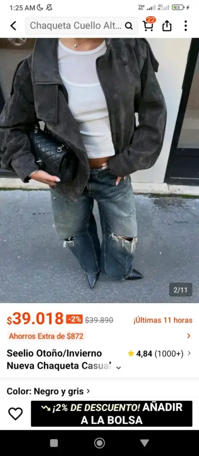 Chaqueta Dupe Zara efecto gamuza S - miniatura 1