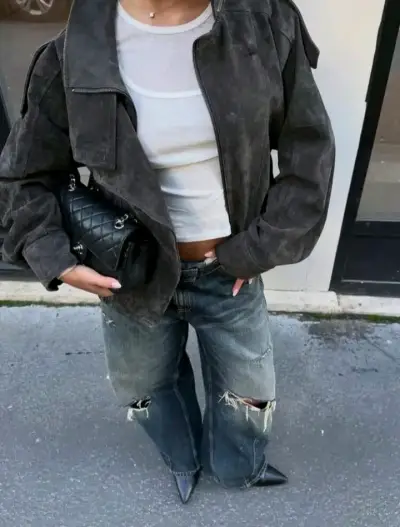 Chaqueta Dupe Zara efecto gamuza S - miniatura 2