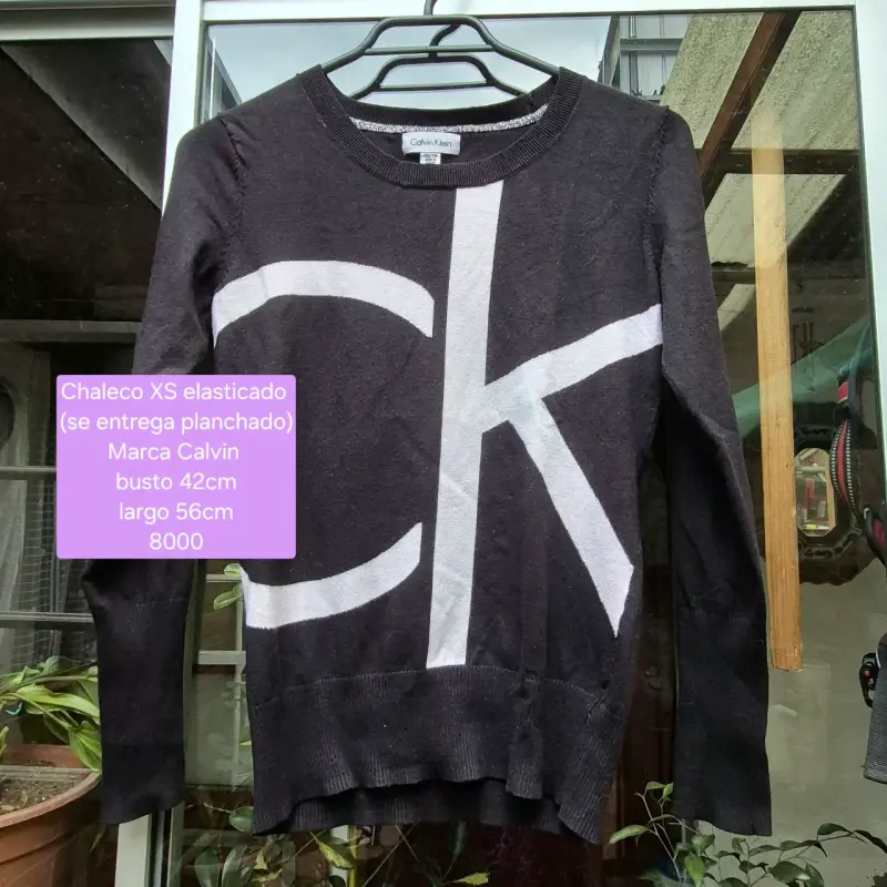 Chaleco Calvin Klein XS elástico negro - 1