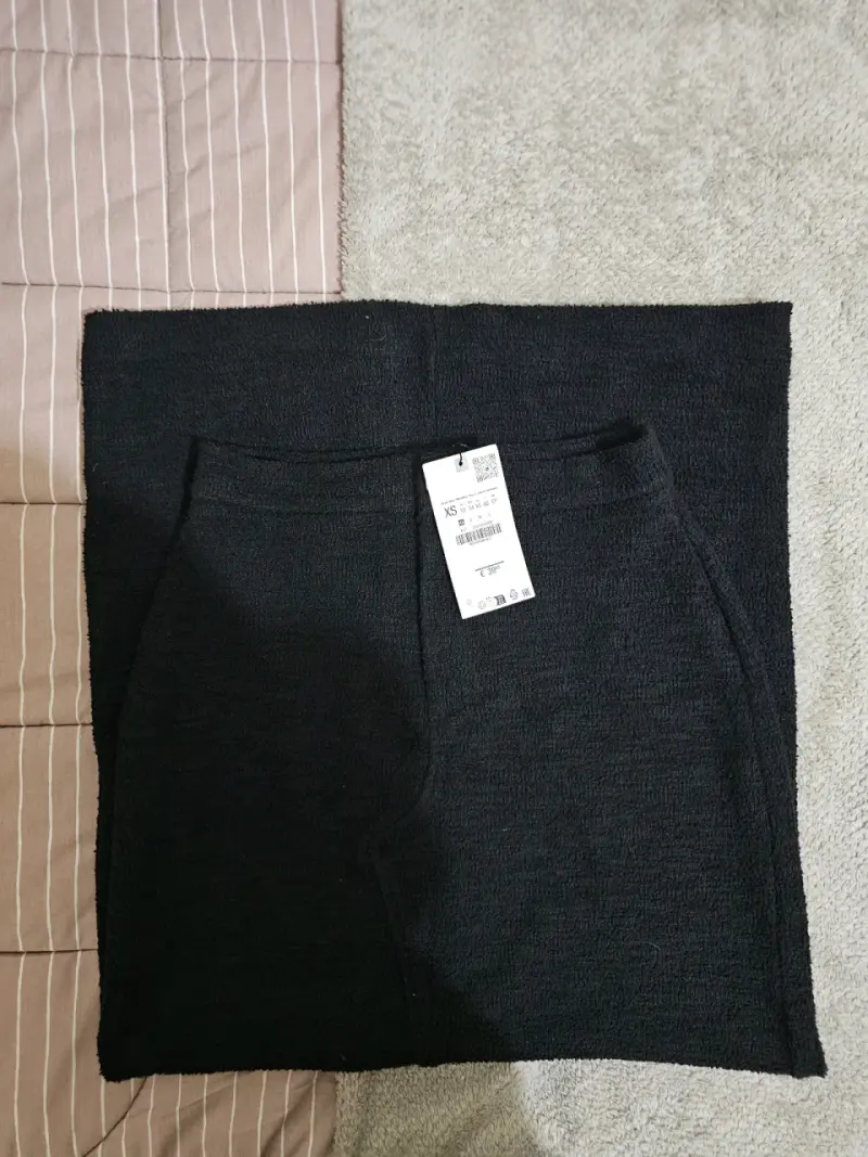 Falda larga negra de punto para mujer - 5