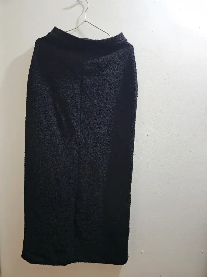 Falda larga negra de punto para mujer - 6